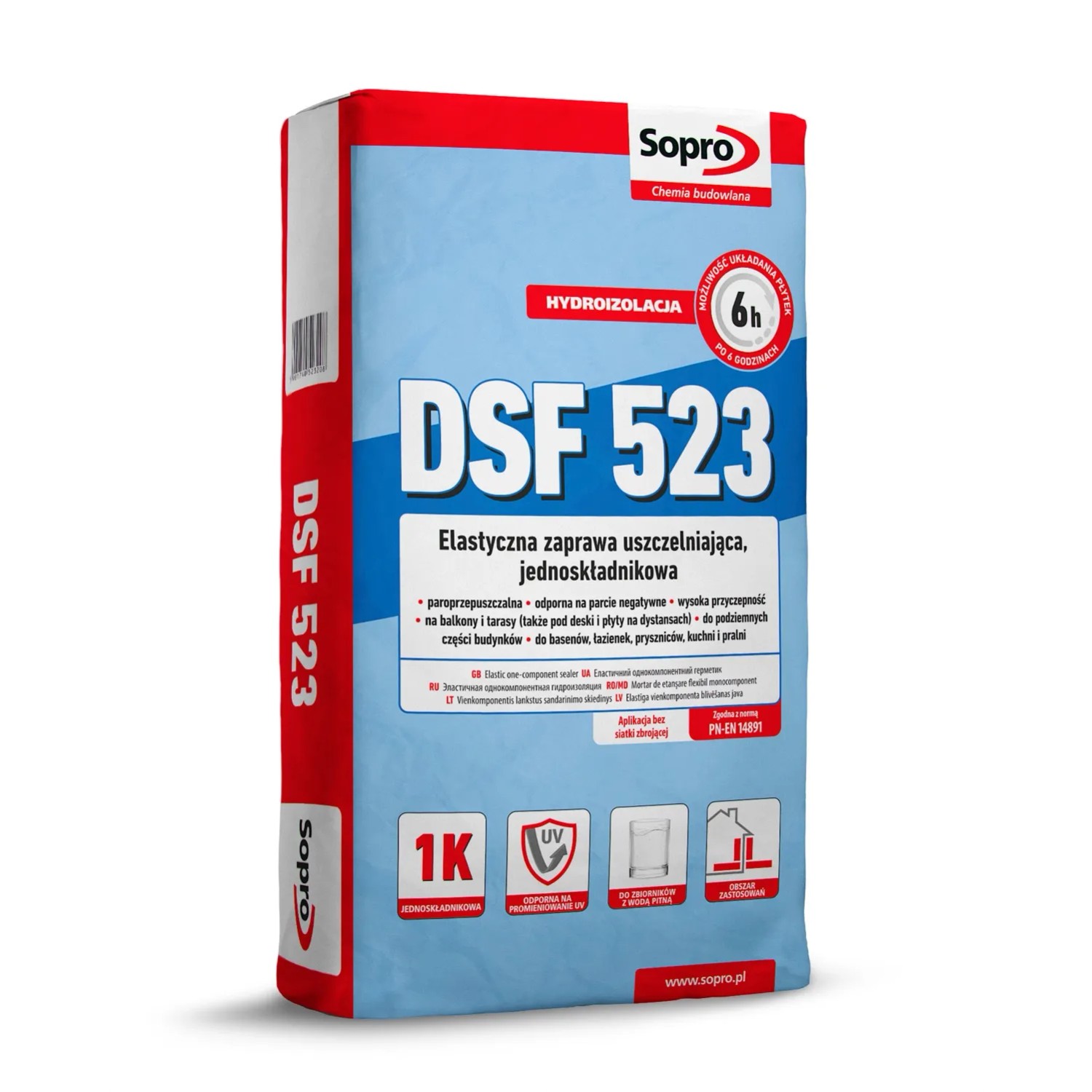 Sopro Elastyczna zaprawa uszczelniająca jednoskładnikowa DSF 523 20 kg