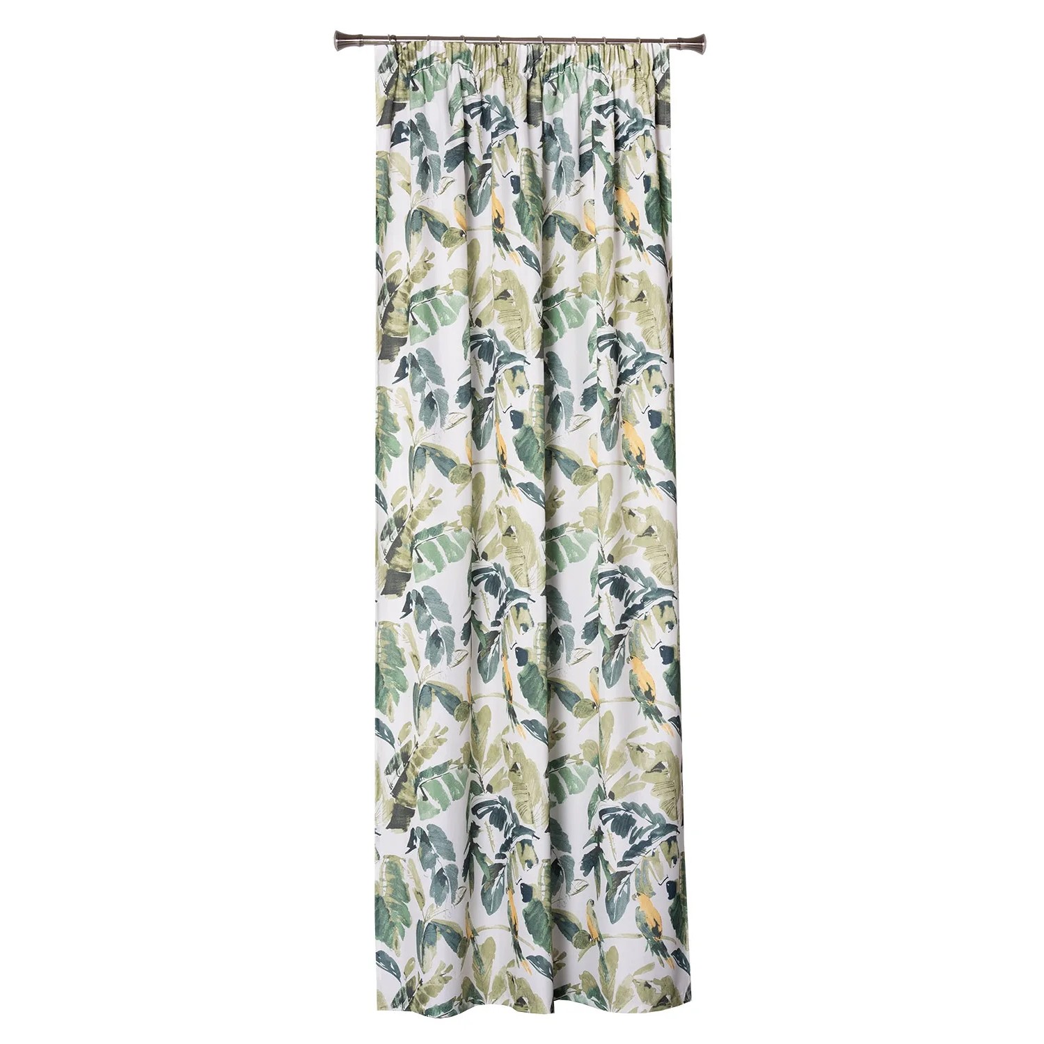 Zasłona BRAZIL na taśmie 140 cm x 260 cm zielona
