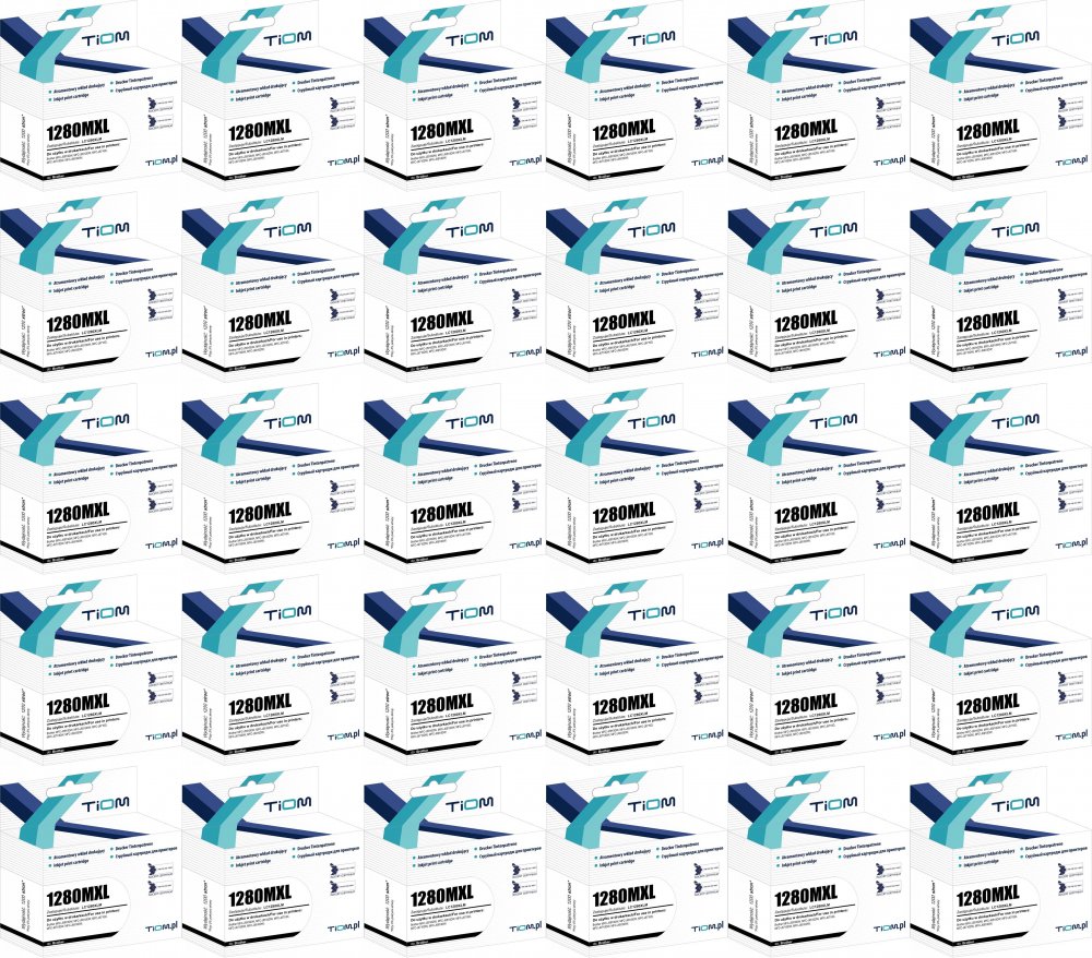 30x Tusz Tiom Ti-B1280MXL (1280MXL, LC1280XLM), 1200 stron, magenta (purpurowy)