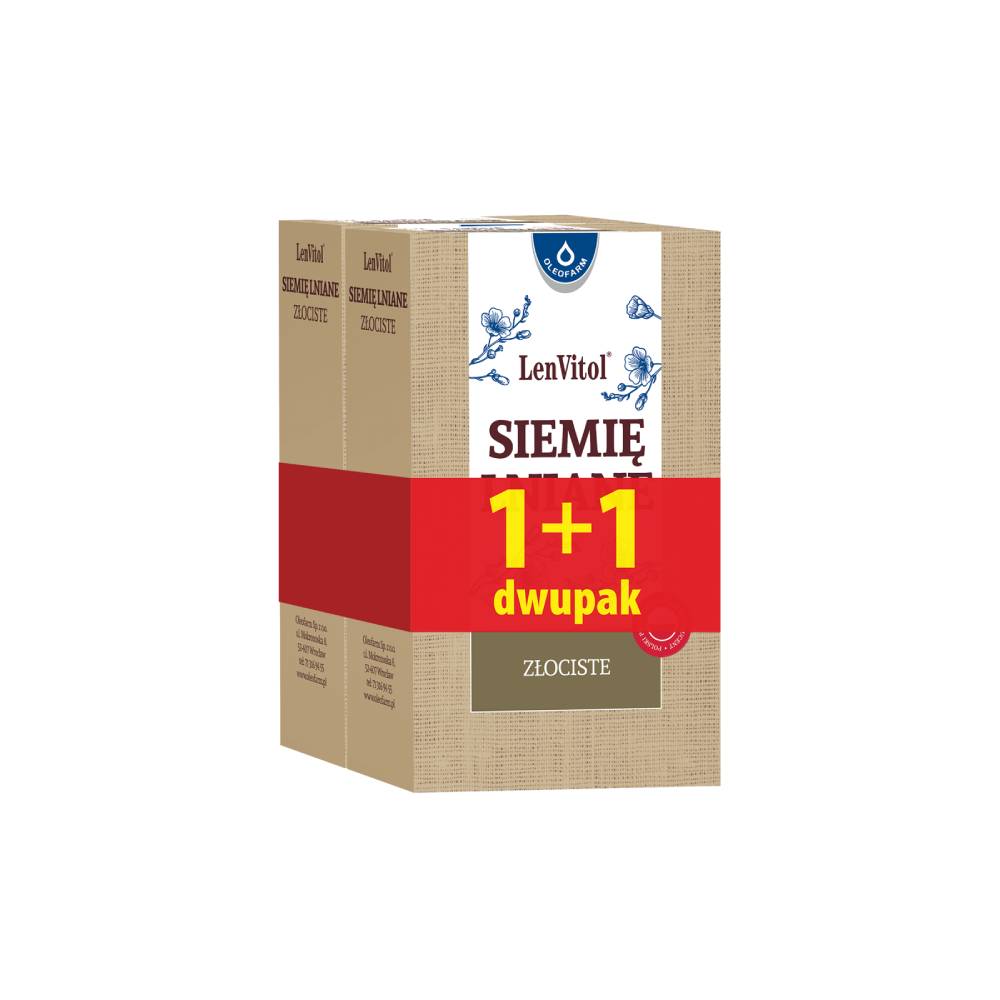 Oleofarm - siemię lniane złociste, 2 x 250 g (duopack)