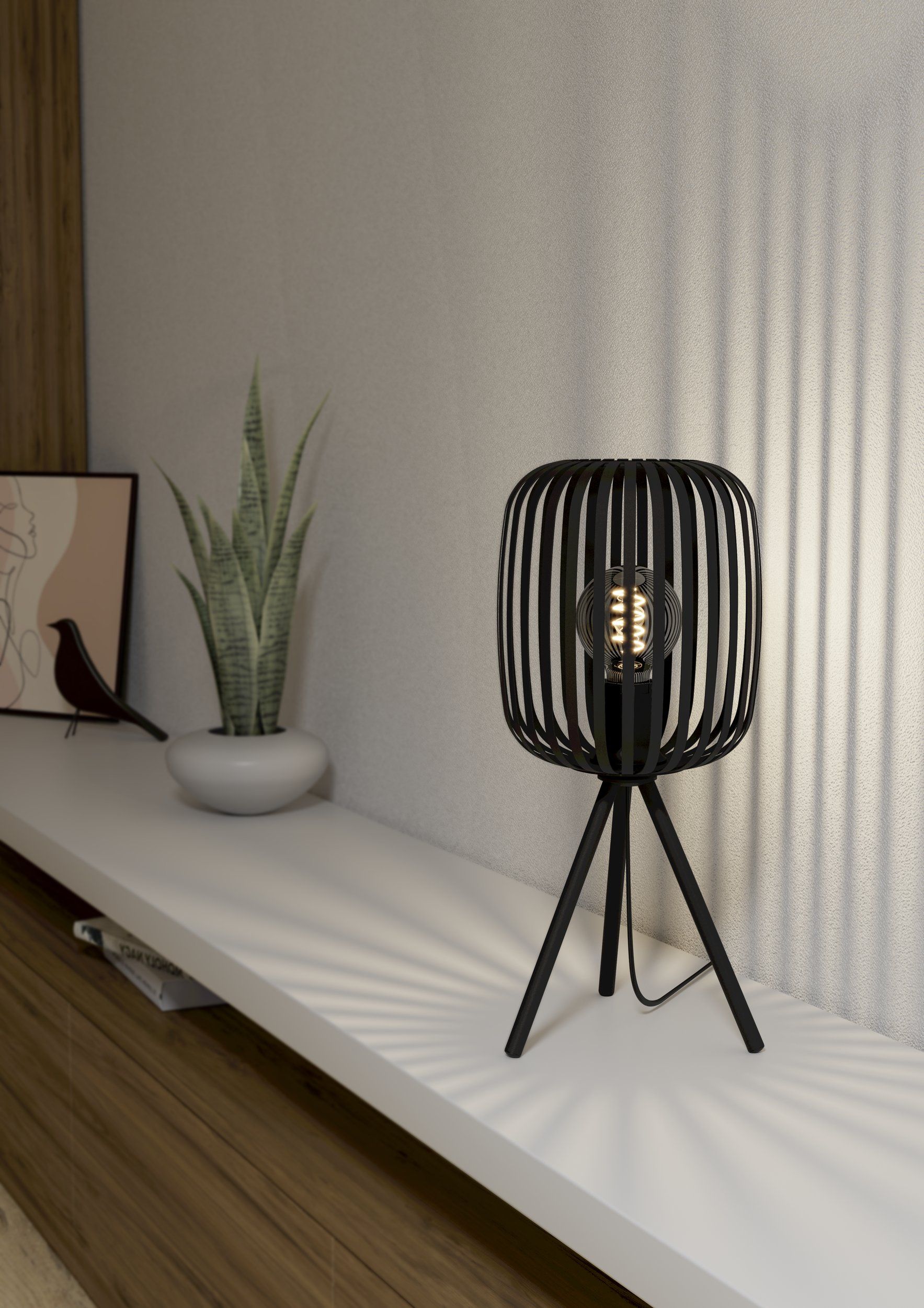Eglo Romazzina lampa stołowa 1x60 W czarna 900519