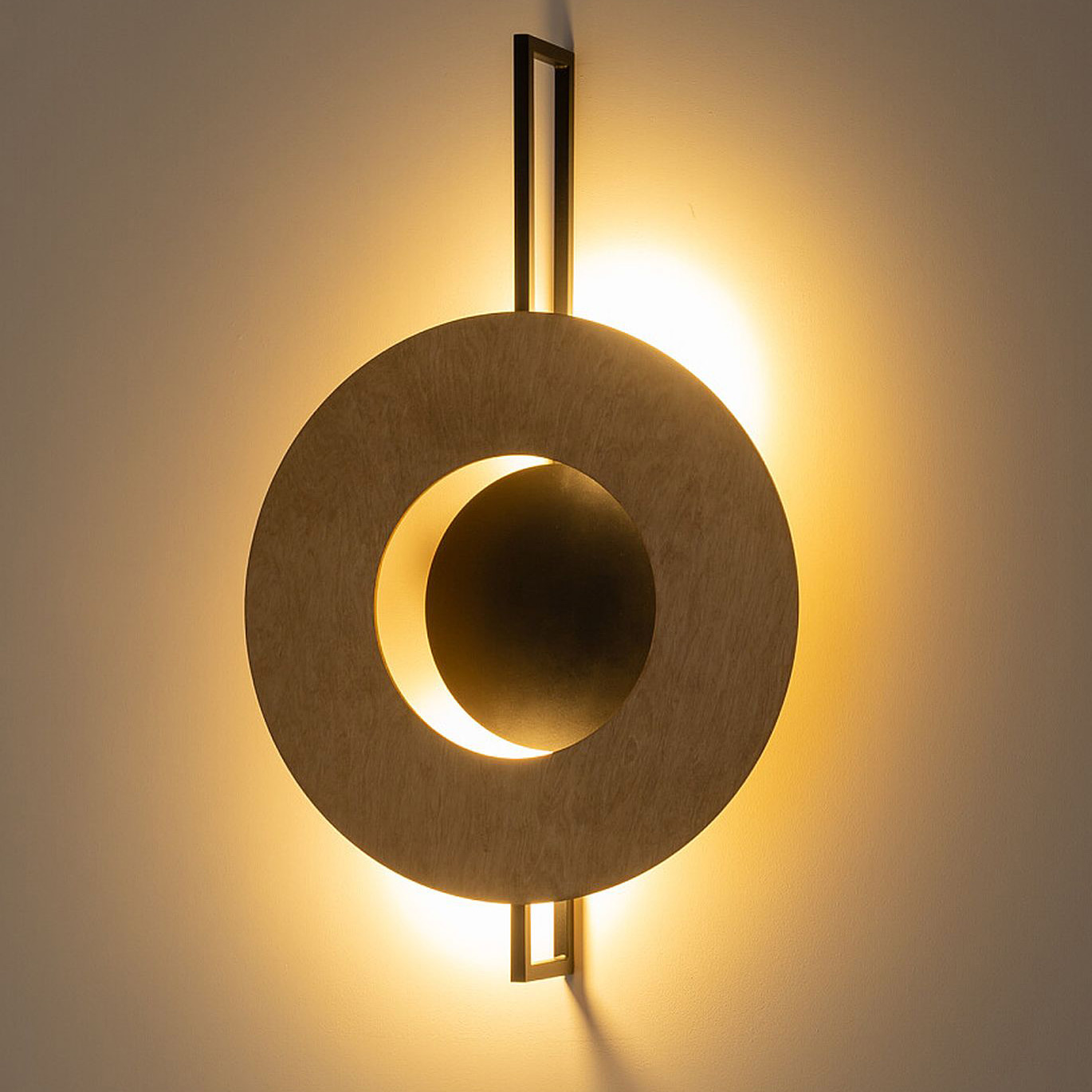 Nowodvorski Lighting Sunset Natural A kinkiet 2x12 W czarny-drewno 10576