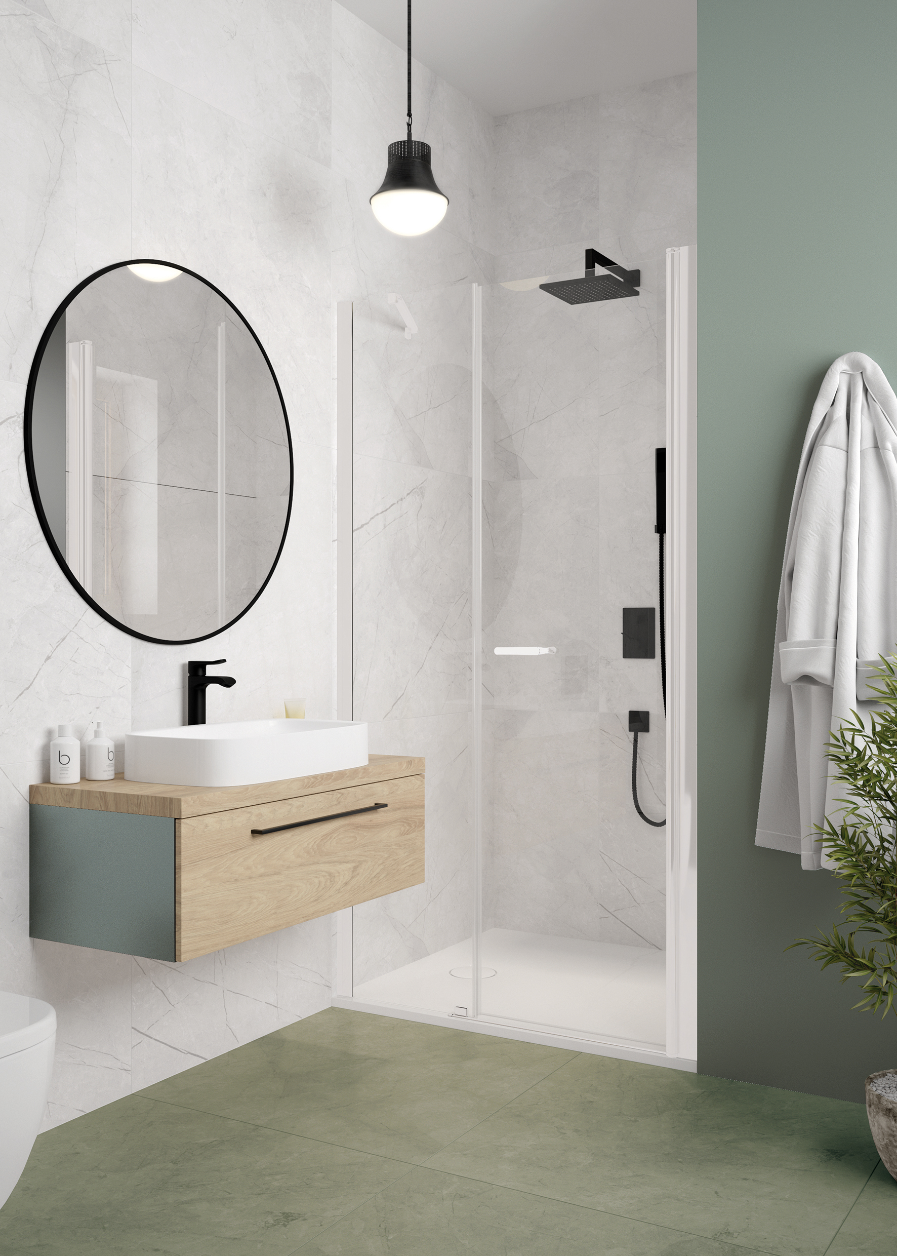 Sanplast Exa Line ścianka przedłużająca SS2/Exa Line 20 cm stała biały mat/szkło przezroczyste 600-540-1200-24-401