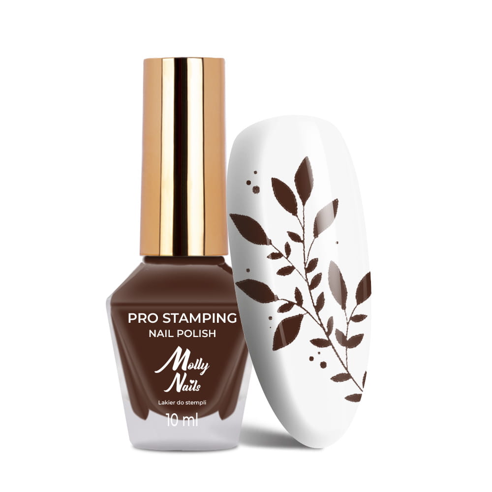 Lakier do stempli i stampingu Molly Nails PRO Stamping Brown Nr 13 10ml