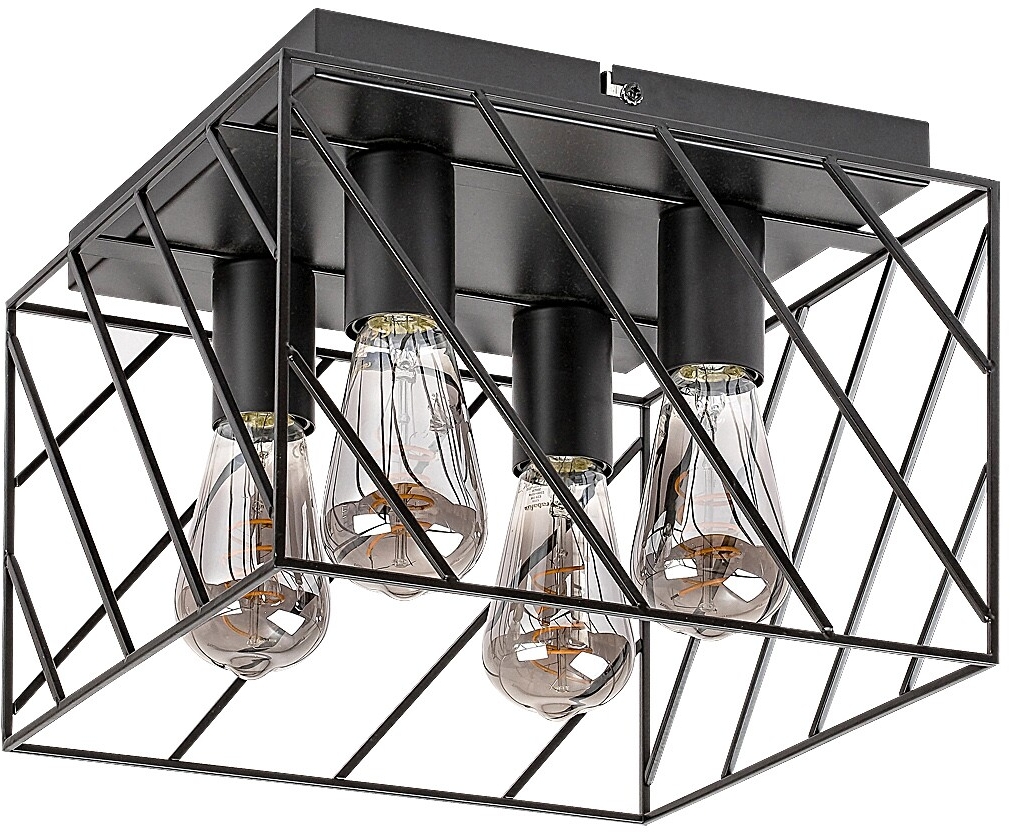 Darmowa Dostawa - Lampa podsufitowa 4x25 W czarny Rabalux Boroo 71027