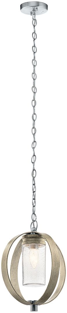 Darmowa Dostawa - Lampa wisząca zewnętrzna 1x60 W szara Elstead Lighting Grand Bank KLGRANDBANKPDAG