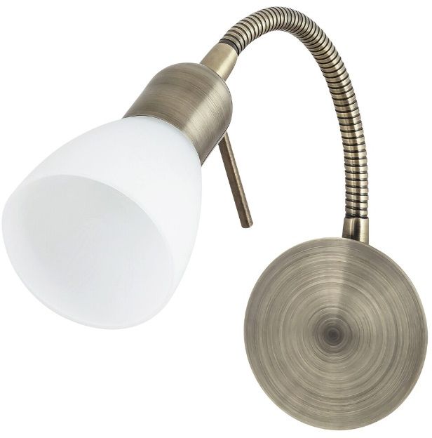 Darmowa Dostawa - Kinkiet 1x40 W biały-brązowy Rabalux Soma 6320