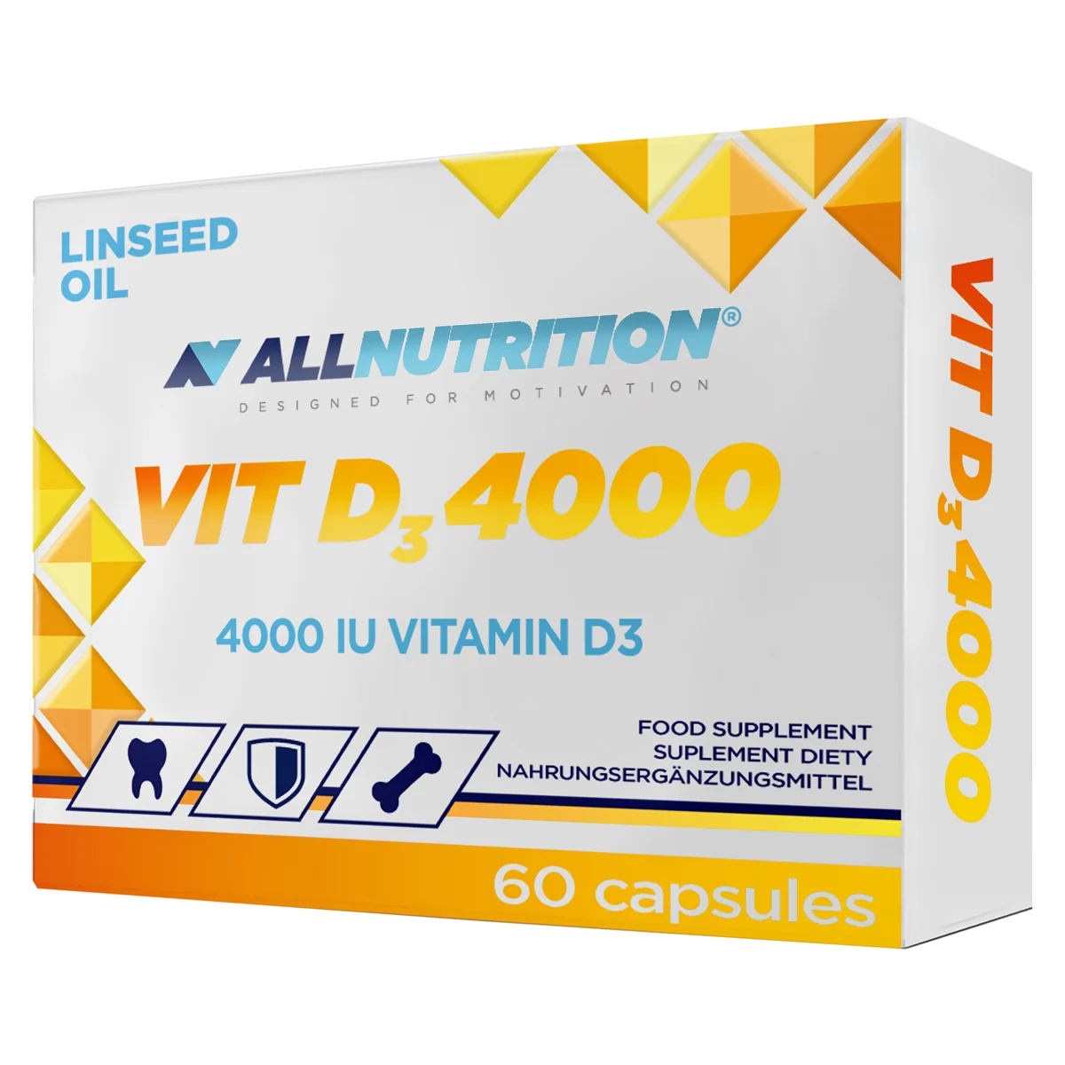 Allnutrition D3 4000 LINSEED OIL 60 kap