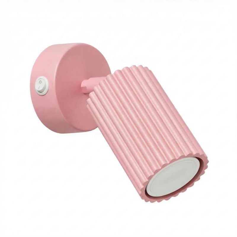 Kinkiet KARBON różowy z włącznikiem Sollux Lighting 1 szt.
