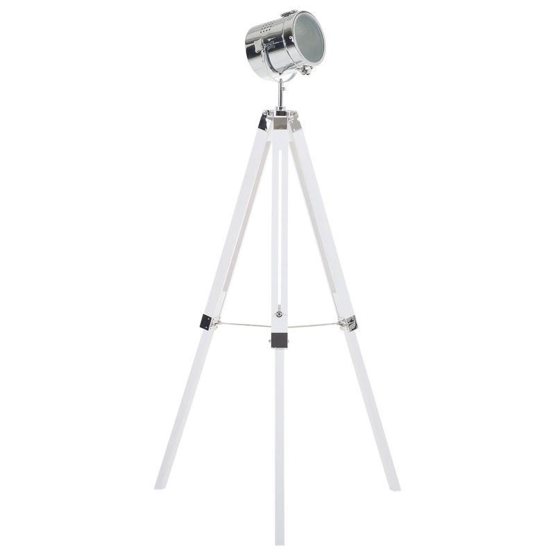 Lampa podłogowa Alzette Drewno sosnowe Biały 1 szt.