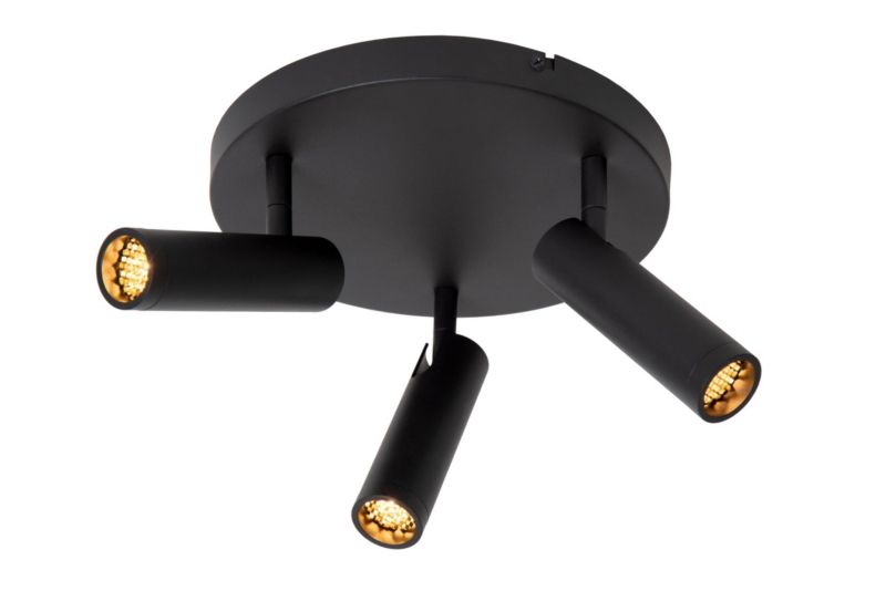 Reflektor spot potrójny obrotowe tuby Lucide GRADO czarny 3xMR11x40W IP20 wym:23x25x25cm - 1 szt.