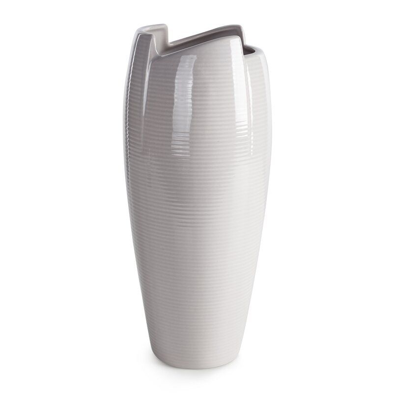 Wazon dekoracyjny Eurofirany 17 x 39 cm popielaty 1 szt.