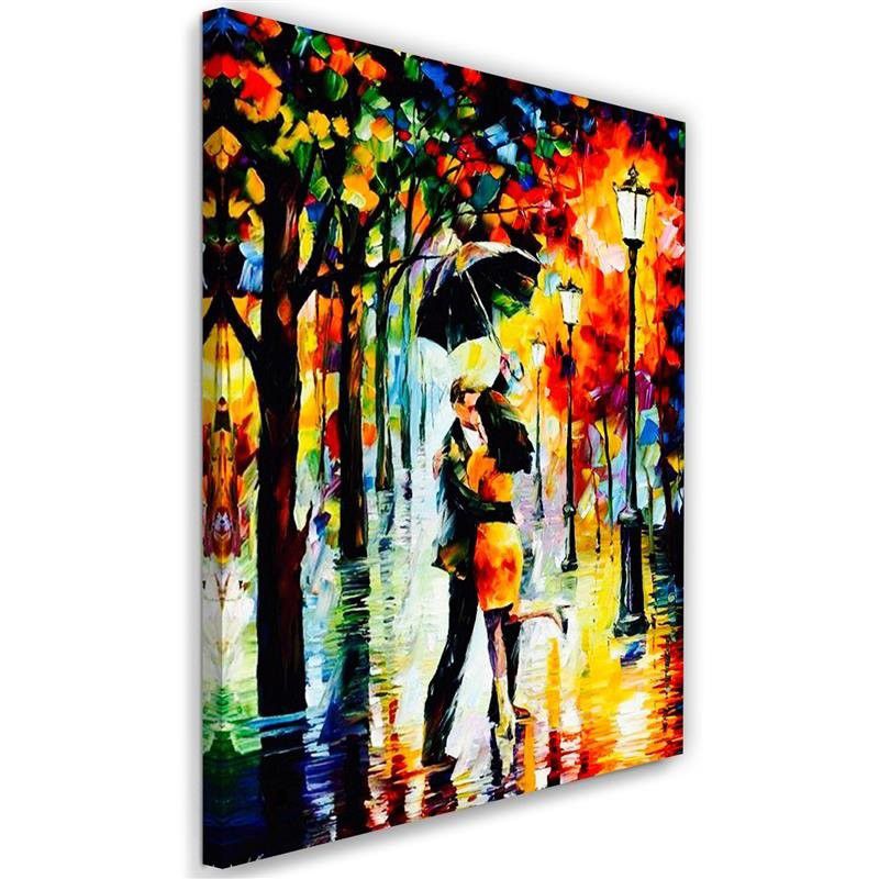 Obraz na płótnie Feeby Zakochana para pod parasolem 30x45cm 1szt