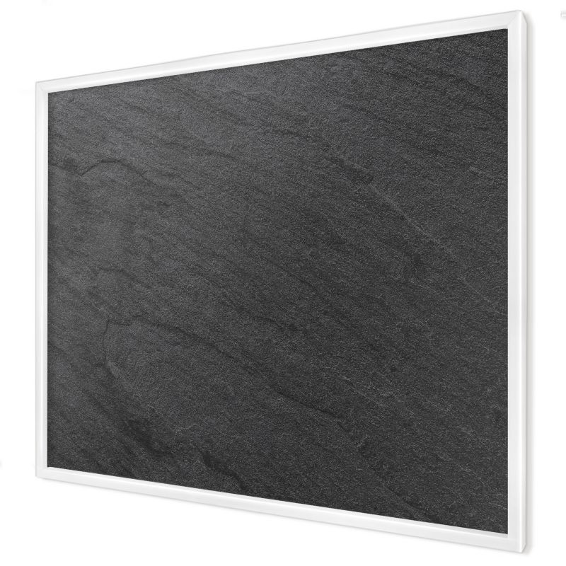 Tablica magnetyczna do salonu Wallfluent 80x60 Czarna faktura w białej ramie 1szt