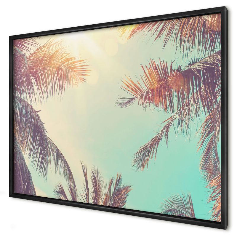 Ozdobna tablica na magnesy Wallfluent 100x70 Tropikalny raj w czarnej ramie 1szt