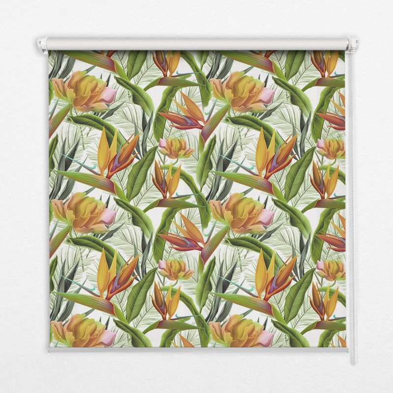 Roleta Do Kuchni Tulup 150x140 cm Egzotyczne Rośliny Montaż do ściany/sufitu 1 szt.