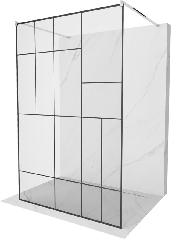 Ścianka prysznicowa Mexen Kioto czarny wzór 130x200 cm 800-130-002-01-78 1 szt.