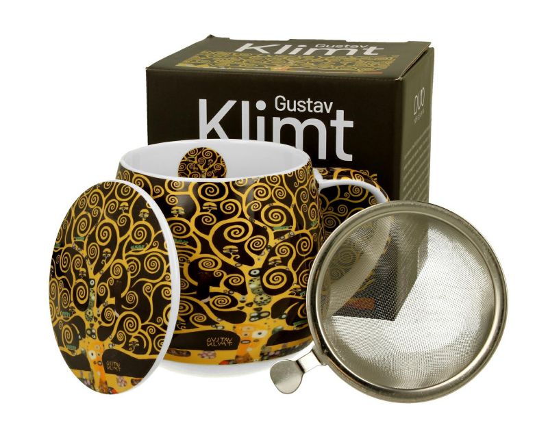 Kubek Klimt Tree of Life DUO porcelanowy z zaparzaczem 430 ml 1 szt.