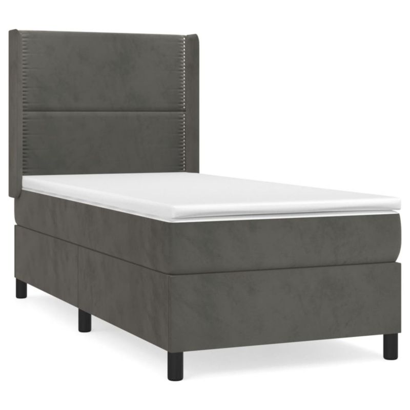 Łóżko kontynentalne WaszeMeble 90x190 cm ciemnoszary WM-3132592 1 szt.