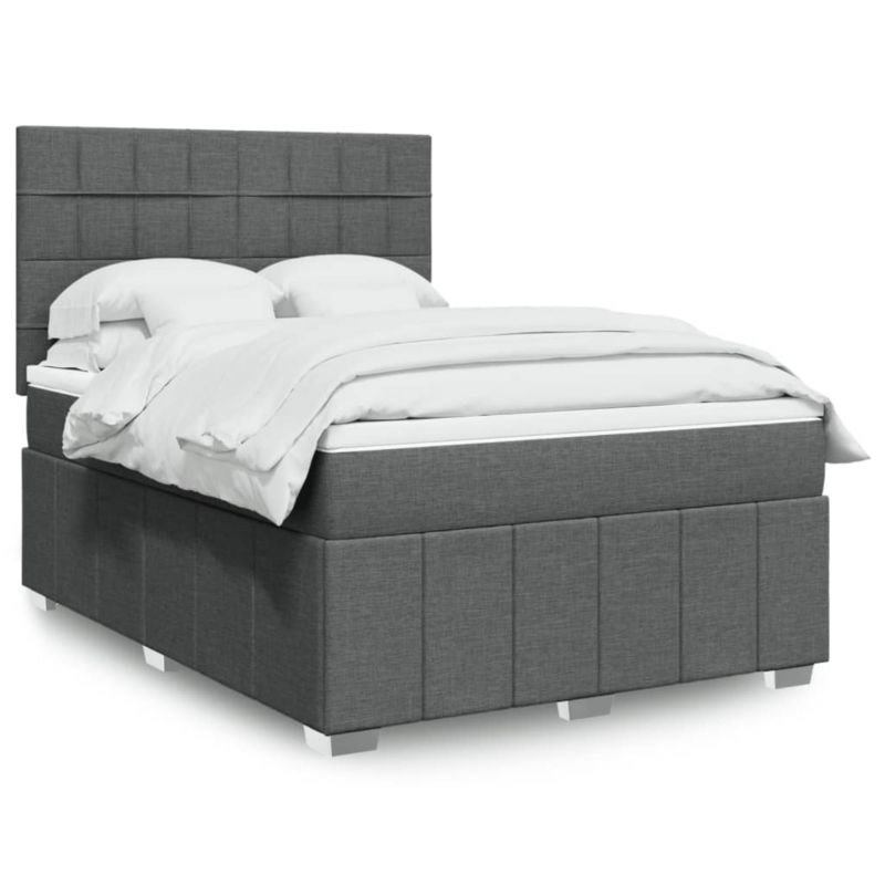 Łóżko z materacem WaszeMeble 160x200 cm Ciemnoszary tkanina z LED WM-3294020 1 szt.