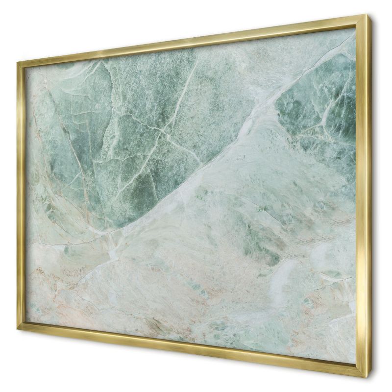 Ozdobna tablica na magnesy Wallfluent 70x50 zielone tekstury w złotej ramie 1szt