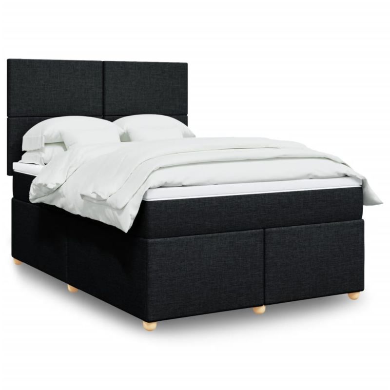 Łóżko z materacem WaszeMeble 160x200 cm Czarny tkanina WM-3291326 1 szt.