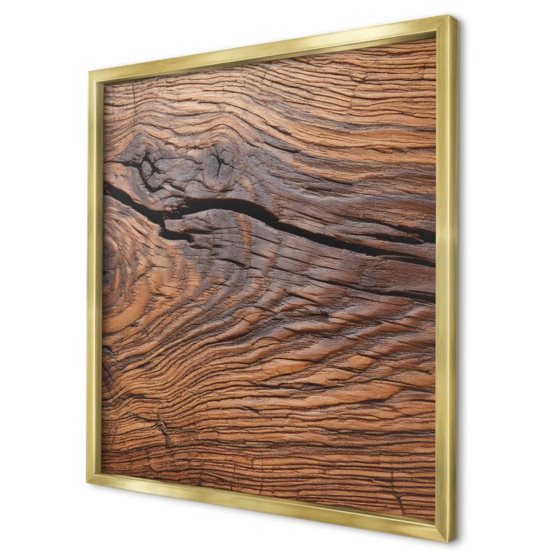 Magnetyczna tablica ozdobna Wallfluent 50x50 Tekstura drewna w złotej ramie 1szt