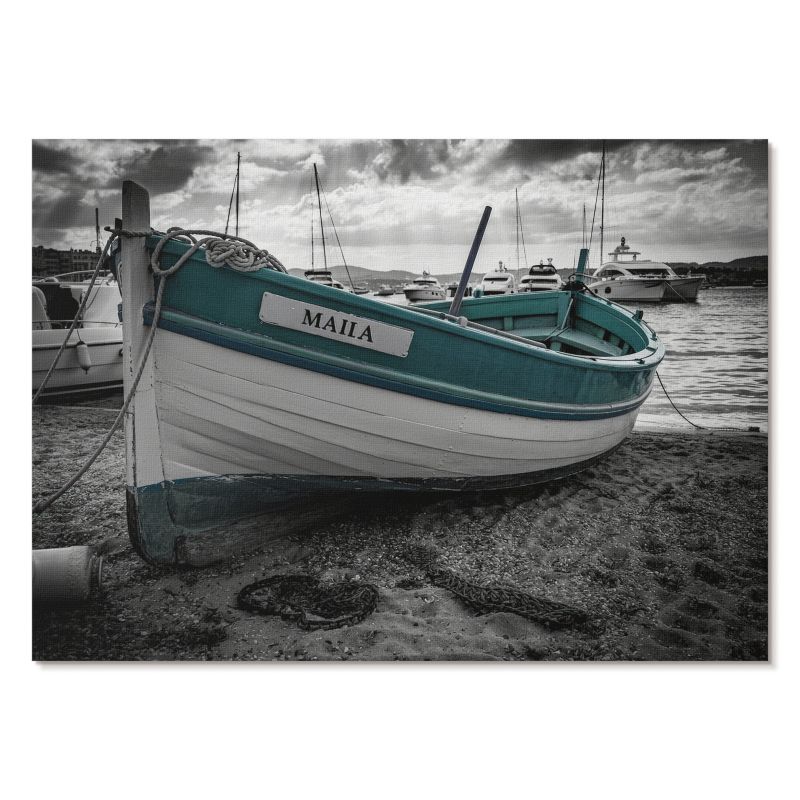 Plakat na Ścianę Tulup 42x29,7 cm (A3) Łódź na plaży Do salonu, biura, sypialni 1 szt.