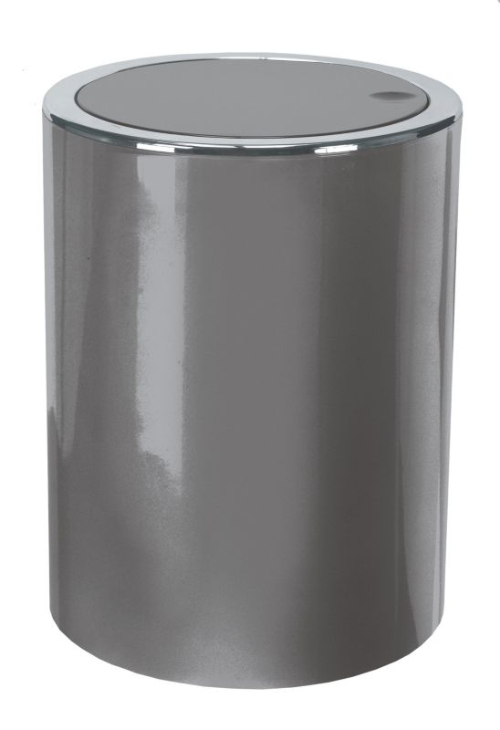 Kosz na śmieci łazienkowy Kleine Wolke Clap Mini uchylna pokrywa 1,5 l szary 1 szt.