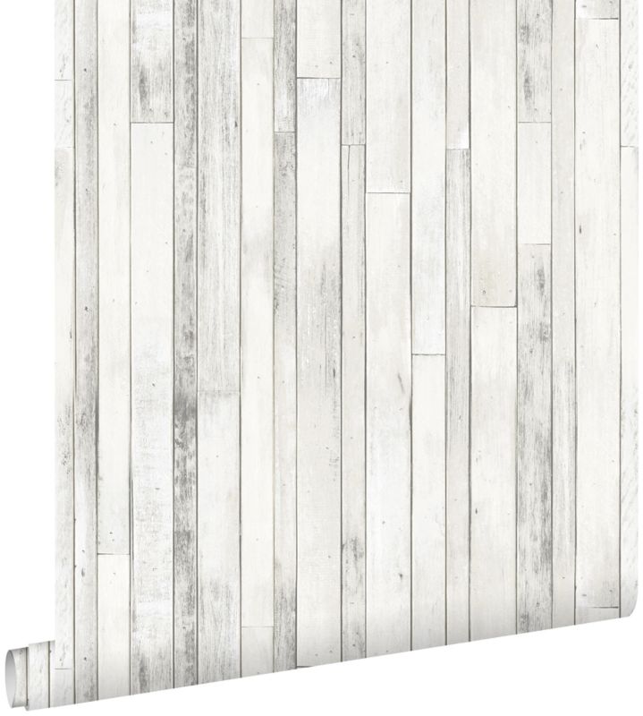 Tapeta ESTAhome odpady drewniane szaro-białym 53 cm x 10.05 m - 1 rol.