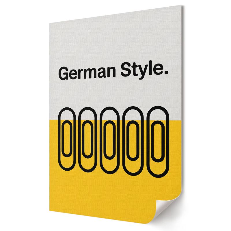 Plakat canvas Wallfluent Format A3 Niemiecki styl piwa Kolektyw Pure Contrast 1 szt.