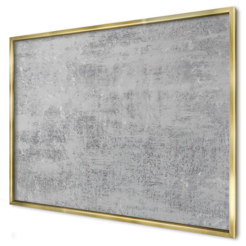 Tablica magnetyczna dekoracyjna Wallfluent 100x70 Szara powierzchnia w złotej ramie 1szt