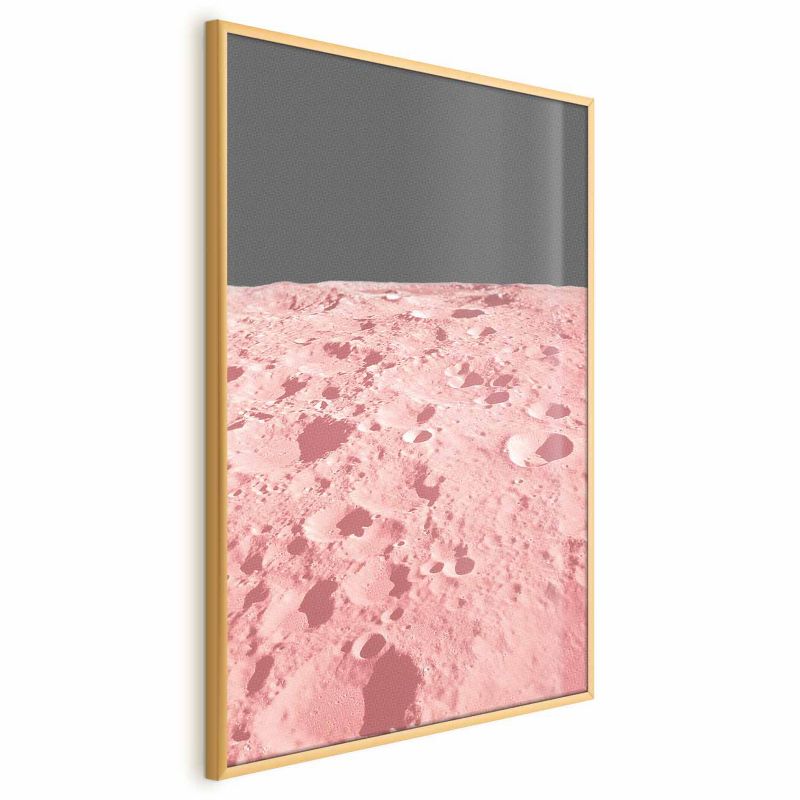 Plakat Artgeist Różowy księżyc 21x30 cm z ramą złotą 1 szt