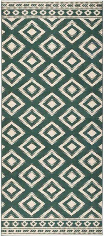 Chodnik Hanse Home 80x200cm na korytarz-przedpokój nowoczesny zielono kremowy 1 szt.