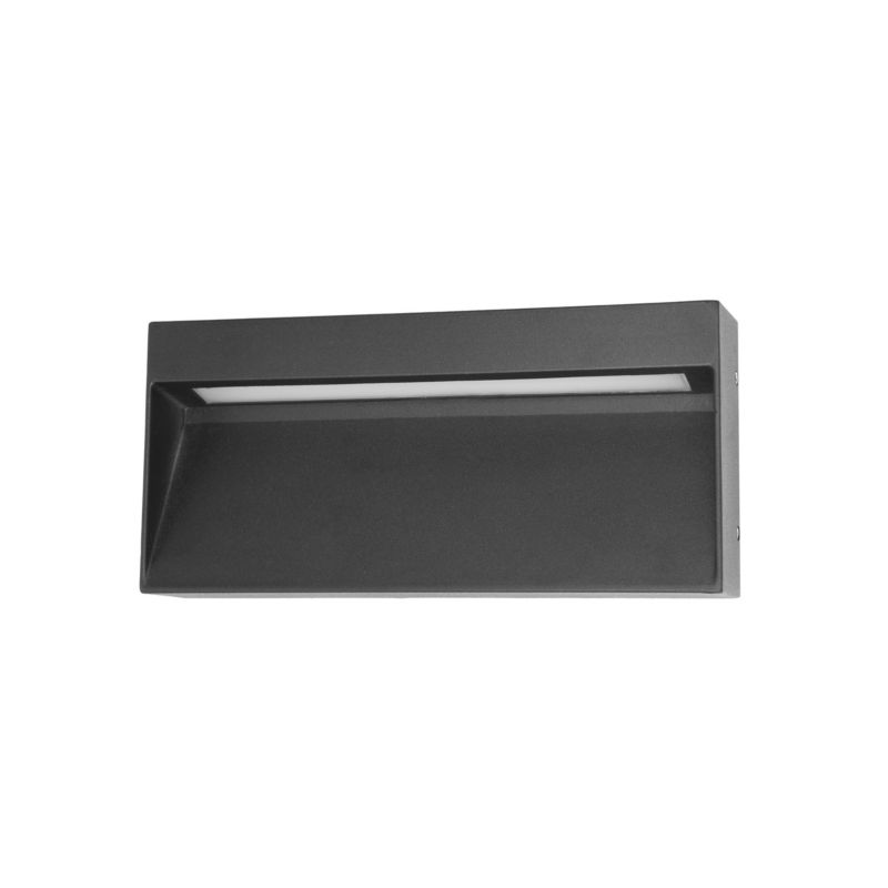 Kinkiet zewnętrzny prostokątny Italux Fenis 4K czarny piaskowany LED 5W biały neutralny 4000K 107lm IP54 wym:8,5x20x3,5cm - 1 szt.