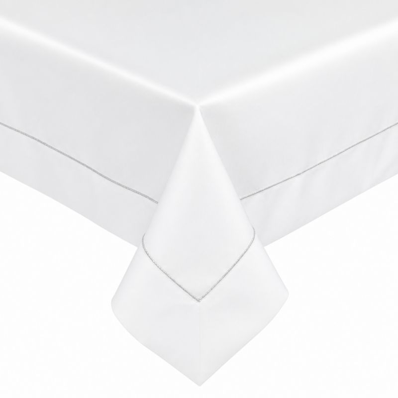 Obrus Eurofirany 145 x 400 cm biały srebrny 1 szt.