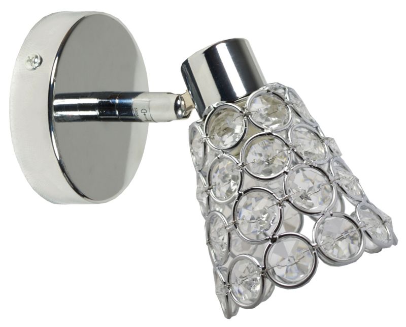 Kinkiet klosz z kryształków Candellux Glossy chromowany 1xG9x40W IP20 wym:14x16x8cm - 1 szt.