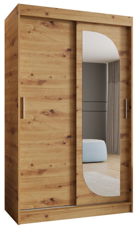 Szafa przesuwna z lustrem Garderoba Abiks LUCY 120 dąb artisan 1szt.