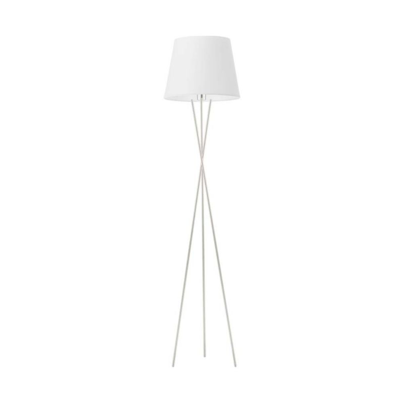 Lampa stojąca Volta Light Factory podłogowa trójnóg z abażurem biały stożek MORIS 1szt.