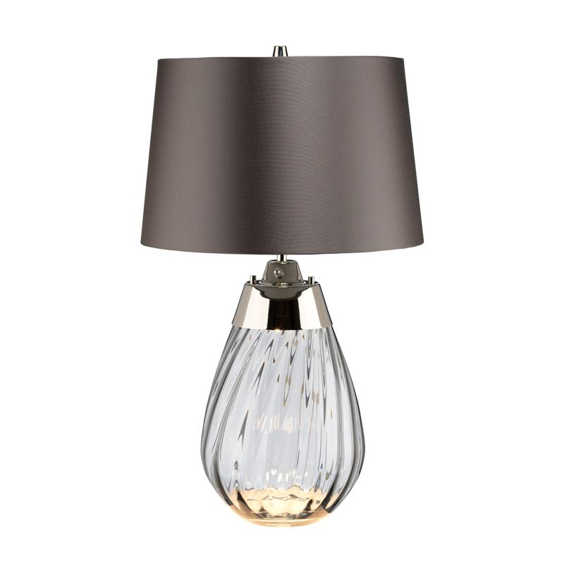 Lampka stołowa Elstead Lena szaro-dymiona 2 x E27 x 60W IP20 wym: 60.5 x 35 x 21 cm szkło - 1 szt.
