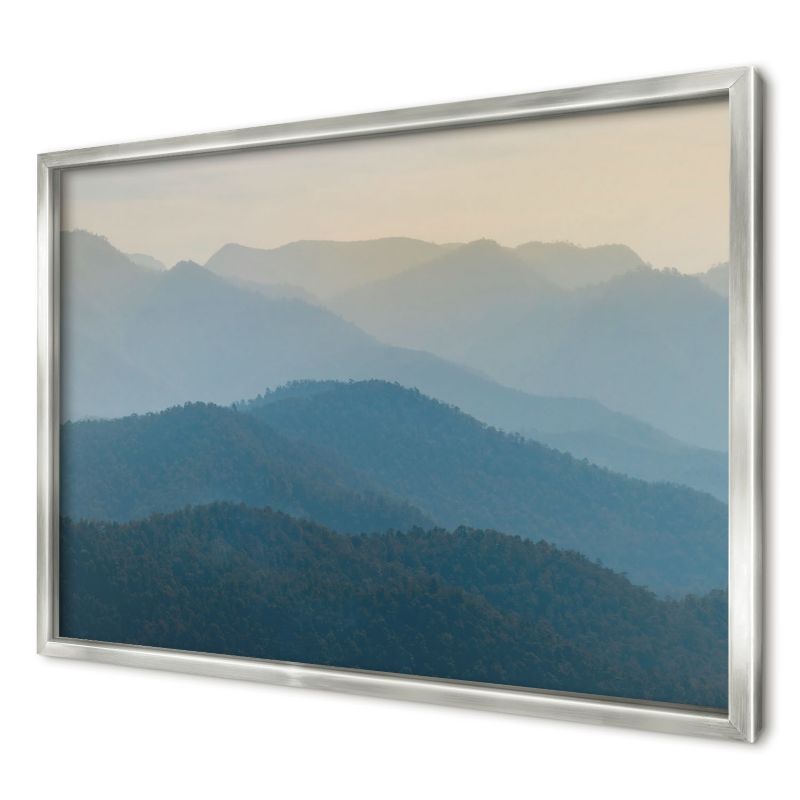 Tablica magnetyczna ozdobna Wallfluent 60x40 Górskie widoki w srebrnej ramie 1szt