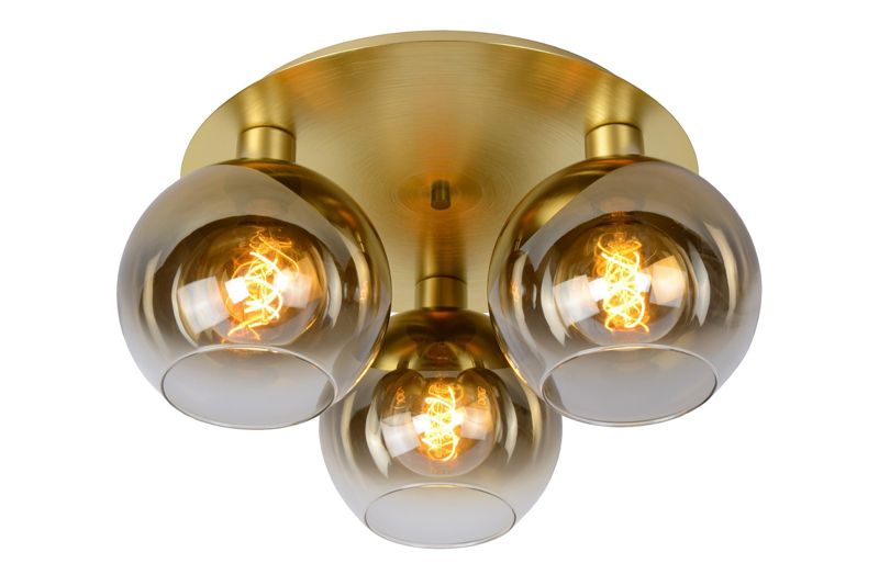 Lampa sufitowa wisząca Lucide Marius 0991 złoty matowy szerokość 50 cm 3xE27 x 60W 1 szt.