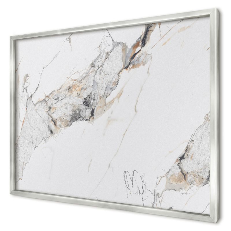 Tablica magnetyczna do salonu Wallfluent 70x50 Marmurowy efekt w srebrnej ramie 1szt