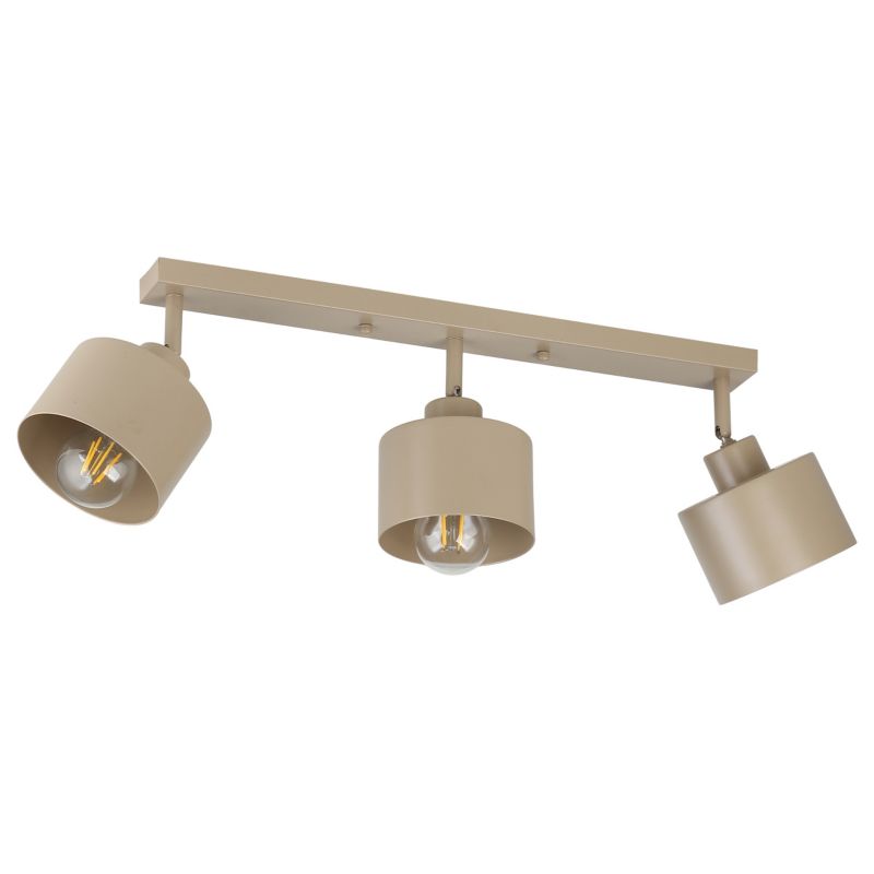 Lampa sufitowa halogenowa MasterLED Elza 3x GU10 LED ruchoma wisząca spot oprawa beżowa kaszmir 1 szt.