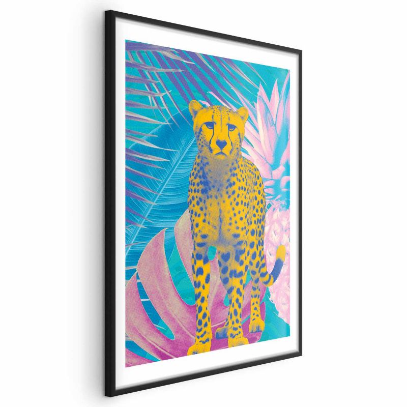 Plakat Artgeist Egzotyczny Lampart 21x30 cm z ramą czarną 1 szt