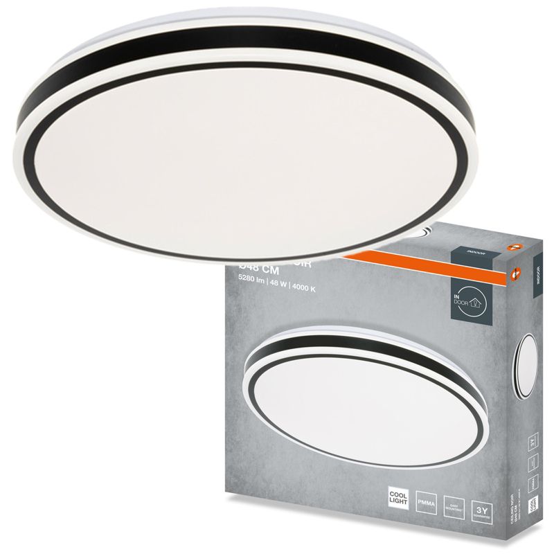 Plafon Osram Noir Lampa Sufitowa Plafon LED 48W 2880lm 4000K Okrągły Czarny 1 szt.
