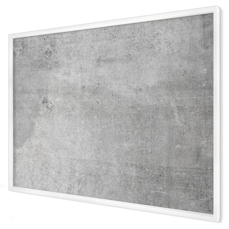 Tablica magnetyczna ozdobna Wallfluent 100x70 Betonowy minimalizm w białej ramie 1szt