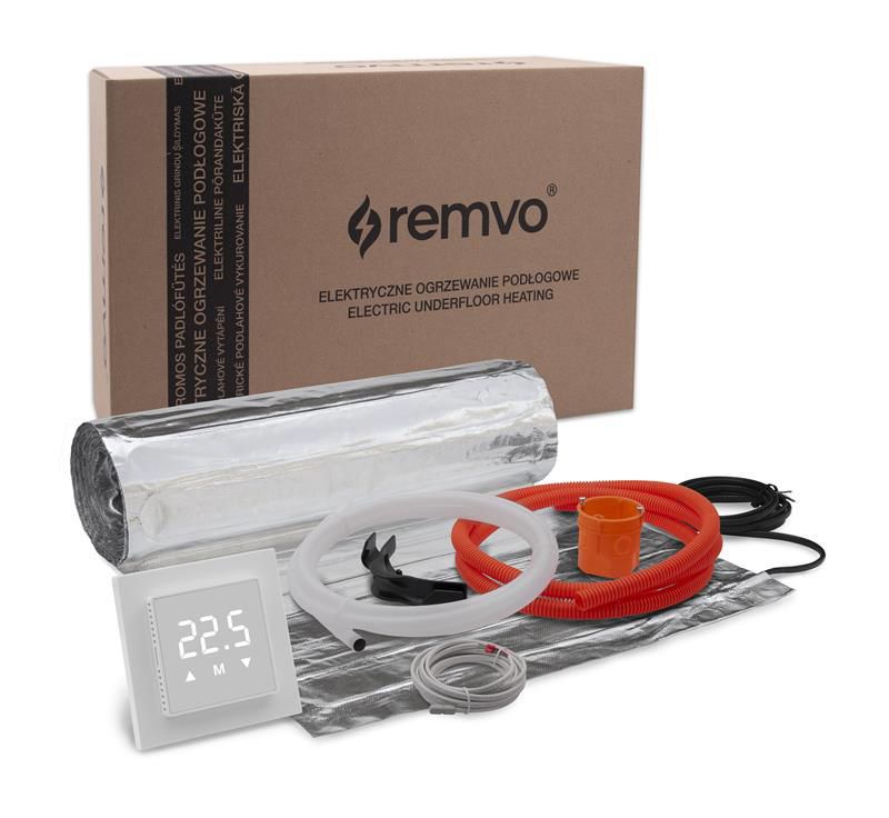 Zestaw REMVO z matą pod panele 150W/ 5,0m2 i regulatorem programowalnym RP15 WiFi Biały 1 szt.