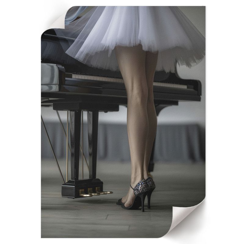 Plakat Na Ścianę ArtPrintCave 42x59,5 cm Pianino i kobieta View 1 szt.