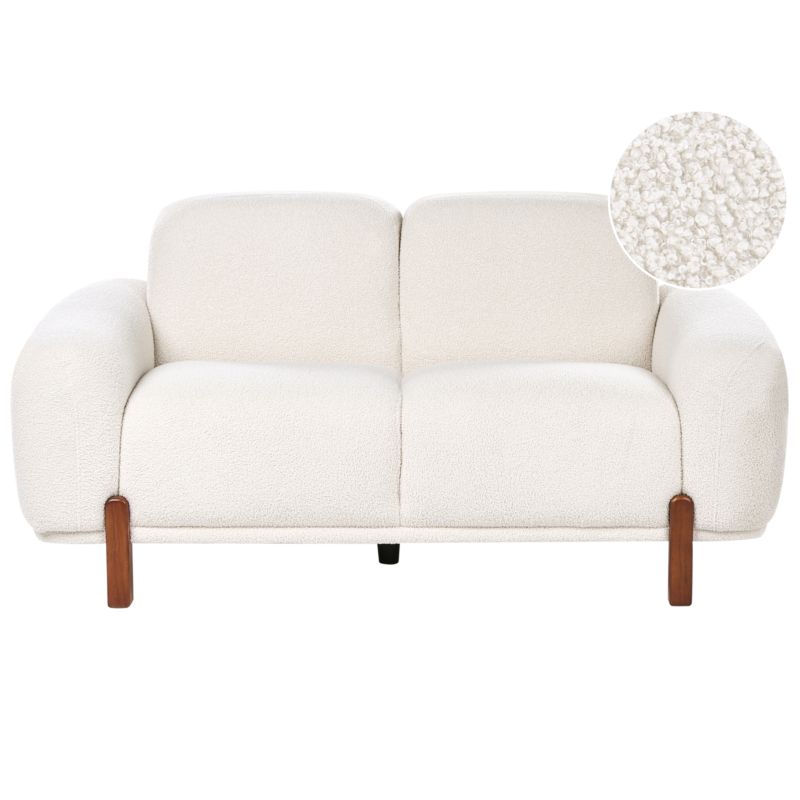 Sofa dla 2 osób Odnes Boucle Biały 1 szt.